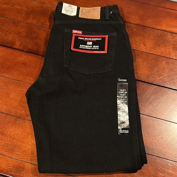 NWT Polo Jeans Company Ralph Lauren Black Saturday Jean 14x31 Vintage - Picture 2 of 16